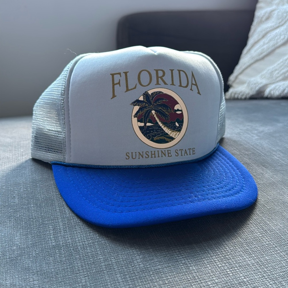 Vintage Florida Sunshine State Snapback / 90s / Trucker Style Mesh